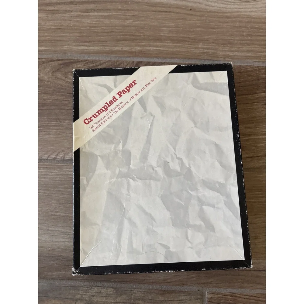 Vintage Museum of Modern Art Stationary Paper Judith Henry Crumpled Paper Design